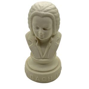Bach Bust Sculpture Vintage A Halbe Statuette Composer Johann Sebastian Novelty